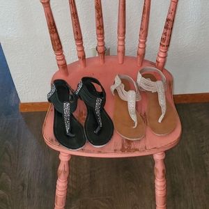 Black/Nude Madden Girl sandal bundle